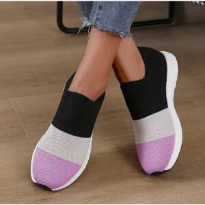 Women Colorblock Casual Round Toe Sneaker